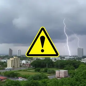 alerta amarelo de tempestade