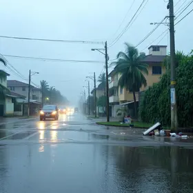 chuva forte e ventania